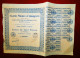 Société Minière D'Almagrera, 1927.Paris /Sierra De Almagrera (Almeria/Spain)  Certificate - Mineral