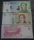 ARGENTINA,  P 359r, 354r 361r,  5 10 20 Pesos , ND 2015 2003 2017 , UNC, 3 Replacement Notes - Argentina