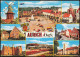 Aurich-Leer (Ostfriesland) Mehrbild-AK U.a. Mühle Jugendherberge Rathaus 1981 - Aurich