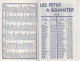 CALENDRIER COMPLET ANNEE 1975, FETES A SOUHAITER, LANGAGE DES FLEURS ET MOIS, ANNIVERSAIRE DE MARIAGE  REF 16117 - Formato Piccolo : 1971-80