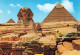 EGYPTE - Giza - Le Grand Sphinx Et Pyramide De Chéphren - Vue Générale - Carte Postale - Guiza