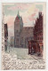 39078207 - Hannover, Lithographie Mit Marktkirche U. Altes Rathaus Gelaufen, 1900 Kleiner Knick Unten Links Und Rechts, - Hannover