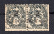 !!! PORT SAID : N°61c, PAIRE DU 1C TYPE BLANC AVEC ERREUR DE CHIFFRE DANS LA SURCHARGE. NEUF * - Unused Stamps