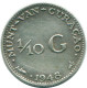 1/10 GULDEN 1948 CURACAO NÉERLANDAIS NETHERLANDS ARGENT Colonial Pièce #NL11917.3.F.A - Curacao