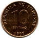 10 CENTIMO 1997 FILIPINAS PHILIPPINES UNC Moneda #M10127.E.A - Filippijnen