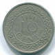 10 CENTS 1962 SURINAME NEERLANDÉS NETHERLANDS Nickel Colonial Moneda #S13196.E.A - Surinam 1975 - ...