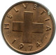 1 RAPPEN 1974 SUIZA SWITZERLAND Moneda #AY103.3.E.A - Sonstige & Ohne Zuordnung