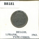 1 FRANC 1963 DUTCH Text BÉLGICA BELGIUM Moneda #BB181.E.A - 1 Franc