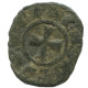 CRUSADER CROSS Authentic Original MEDIEVAL EUROPEAN Coin 0.6g/15mm #AC122.8.E.A - Andere - Europa