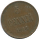 5 PENNIA 1916 FINNLAND FINLAND Münze RUSSLAND RUSSIA EMPIRE #AB154.5.D.A - Finnland