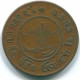 1 CENT 1857 NETHERLANDS EAST INDIES INDONESIA Copper Colonial Coin #S10041.U.A - Indes Néerlandaises