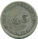 1/4 GULDEN 1944 CURACAO Netherlands SILVER Colonial Coin #NL10658.4.U.A - Curacao