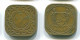 5 CENTS 1966 SURINAME Netherlands Nickel-Brass Colonial Coin #S12737.U.A - Surinam 1975 - ...