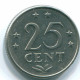 25 CENTS 1970 NIEDERLÄNDISCHE ANTILLEN Nickel Koloniale Münze #S11470.D.A - Netherlands Antilles