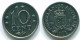 10 CENTS 1971 NETHERLANDS ANTILLES Nickel Colonial Coin #S13403.U.A - Netherlands Antilles