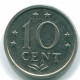 10 CENTS 1971 NETHERLANDS ANTILLES Nickel Colonial Coin #S13391.U.A - Netherlands Antilles