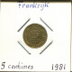 5 CENTIMES 1981 FRANCIA FRANCE Moneda #AM050.E.A - 5 Centimes