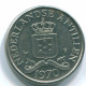 25 CENTS 1970 NETHERLANDS ANTILLES Nickel Colonial Coin #S11465.U.A - Netherlands Antilles