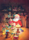 PÈRE NOËL NOËL Fêtes Voeux Vintage Carte Postale CPSM #PAK702.A - Santa Claus