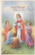 JESUCRISTO Cristianismo Religión Vintage Tarjeta Postal CPA #PKE146.ES - Jésus