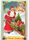 PAPÁ NOEL Feliz Año Navidad Vintage Tarjeta Postal CPSM #PBL527.ES - Santa Claus