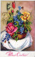FIORI Vintage Cartolina CPA #PKE650.IT - Flores