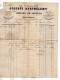 VP23.110 -1861 - Lettre / Facture - Papiers De Couleur Gustave BARTHELEMY à PARIS & ANONNAY Pour SAINT PIERRE LES CALAIS - Imprimerie & Papeterie