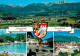 73265747 Sonthofen Oberallgaeu Panorama Bergstadt Alpen Freibad Brunnen Wappen S - Sonthofen