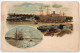 Lithographie Hamburg, Riesendampfer "Pennsylvania" Im Baakenhafen, Voiliers Bei Den Elbbrücken - CPA - Other & Unclassified