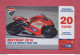 Italia, Italy- Ricarica Telefonica,TIM  Mobile Pop Up Card- Moto GP 2010. Round 01, Quatar 11.4.2010- 20 Euro. - Cartes GSM Prépayées & Recharges