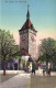 BASEL, TOWER WITH CLOCK, ARCHITECTURE, PARK, SWITZERLAND, POSTCARD - Bazel