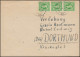 12 AM-Post 5 Pf. Eng Gezähnt, Dreierstreifen Auf Ortsbrief DORTMUND April 1946 - Brieven En Documenten