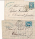 BM-50: FRANCE:  Lot Avec 2 Lettres Avec N°45C - 1849-1876: Klassieke Periode