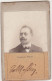 Ancienne Photographie CDV - Homme / CARTE D'ADMISSION AUX CABINES TELEPHONIQUES PUBLIQUES - 1926 - Personnes Identifiées