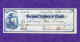 USA Check Second National Bank Jersey City 1886 New Jersey - Autres & Non Classés