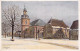 Rüsselsheim A.Main - Marktplatz M.Kirche U.altem Rathaus Künstlerkarte F.W.Wagner - Ruesselsheim