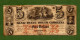 USA Note Bank Of The State Of South Carolina CHARLESTON 1857 $5 RARE ! - Andere & Zonder Classificatie