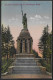 Germany. Teutoburger Wald. Hermanns Denkmal.  Illustrated View Posted Postcard - Detmold