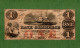 USA Note CIVIL WAR ERA The Bank Of Commerce $1 Savannah, Georgia 1861 SLAVE N. 327 - Devise De La Confédération (1861-1864)