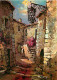 Art - Peinture - H Barry - En Provence - Vieille Rue De Village - CPM - Voir Scans Recto-Verso - Malerei & Gemälde