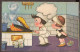 Des Enfants Faire Des Crêpes - Jolie Carte Postale Ancienne 1929 - Vintage Card - Kindertekeningen
