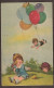 Petit Garçon Sous Des Ballons- Jolie Carte Postale Ancienne 1926 - Vintage Card - Kinder-Zeichnungen