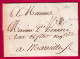 MARQUE B COURONNE BORDEAUX GIRONDE 1755 LENAIN N°9 INDICE 15 POUR MARSEILLE LETTRE - 1701-1800: Voorlopers XVIII