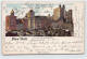 Usa - NEW YORK CITY - LITHO - City Hall And Surroundings - Publ. Edw. Lowey 226 - ONE CORNER FOLD - Native Americans