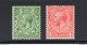 1913 GRAN BRETAGNA, GREAT BRITAIN, Effige Re Giorgio V, N. 157-158 Unificato, 397-398 S.G. MNH** - Autres & Non Classés