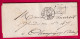 CACHET TAXE PARIS 30C PL DE LA BOURSE 1866 POUR CHAMPIGNY SEINE APRES LE DEPART LETTRE - 1801-1848: Precursores XIX