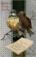 New Year Greetings Vögel - Prägekarte - Nouvel An