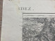 Carte état Major RODEZ 1893 35x54cm ONET LE CHATEAU DRUELLE SEBAZAC-CONCOURES RODEZ QUATRE-SAISONS SALLES-LA-SOURCE OLEM - Geographical Maps