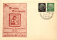 Berlin - Briefmarke Nationale Ausstellung 1937 - Ganzsache PP 133 C1 - Autres & Non Classés