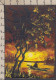 130969/ Paysage Africain, Petite Peinture Sur Papier, Signée KYS - Autres & Non Classés